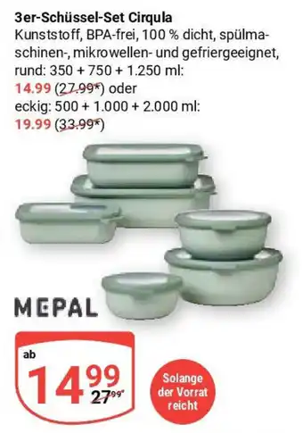 Globus MEPAL 3er-Schüssel-Set Cirqula Angebot