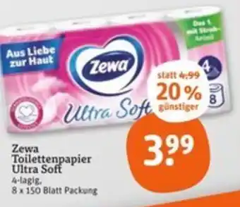 tegut Zewa Toilettenpapier Ultra Soft Angebot