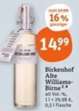tegut Birkenhof Alte Williams- Birne Angebot