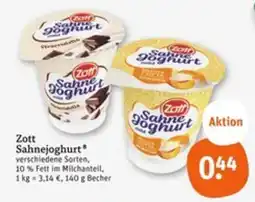 tegut Zott Sahnejoghurt Angebot