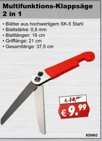 Stabilo Fachmarkt Multifunktions Klappsäge 2in1 Angebot