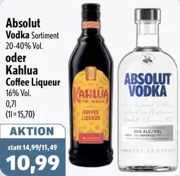 Aktiv Irma Absolut Vodka oder Kahlua Coffee Liqueur Angebot