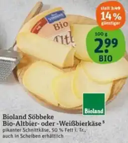 tegut Bioland Söbbeke Bio-Altbier oder Weißbierkäse Angebot