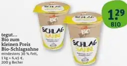 tegut tegut Bio zum kleinen Preis Bio-Schlagsahne Angebot