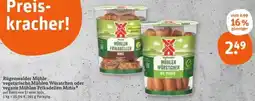 tegut Rügenwalder Mühle vegetarische Mühlen Würstchen oder vegane Mühlen Frikadellen Minis Angebot