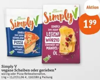 tegut Simply V vegane Scheiben oder gerieben Angebot