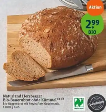 tegut Naturland Herzberger Bio-Bauernbrot ohne Kümmel Angebot