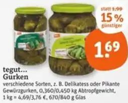tegut tegut Gurken Angebot