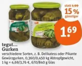 tegut tegut Gurken Angebot