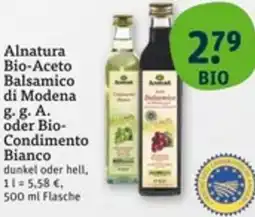 tegut Alnatura Bio-Aceto Balsamico di Modena g.g. A. oder Bio Condimento Bianco Angebot