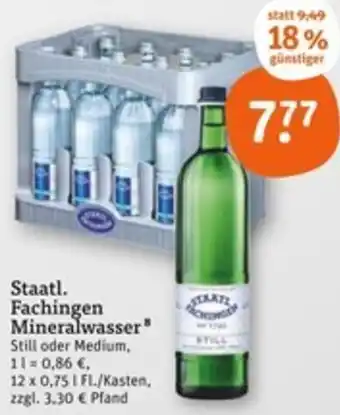 tegut Staatl. Fachingen Mineralwasser Angebot