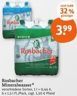 tegut Rosbacher Mineralwasser Angebot