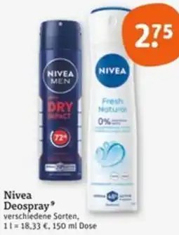 tegut Nivea Deospray Angebot
