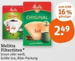 tegut Melitta Filtertüten Angebot