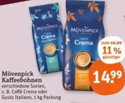 tegut Mövenpick Kaffeebohnen Angebot