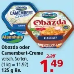 Multi Markt Alpenhain Obazda oder Camembert-Creme Angebot