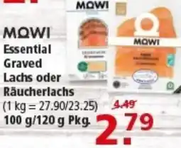 Multi Markt MOWI Essential Graved Lachs oder Räucherlachs Angebot