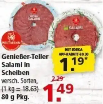 Multi Markt WILTMANN Genießer-Teller Salami in Scheiben Angebot
