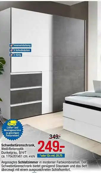 Möbelpiraten Schwebetürenschrank, Schlafzimmer Angebot