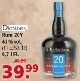 Multi Markt Dictador Rum 20Y Angebot