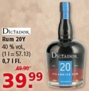 Multi Markt Dictador Rum 20Y Angebot