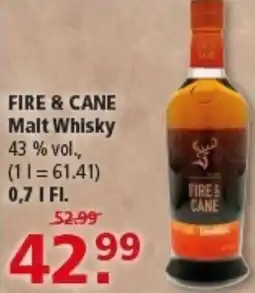 Multi Markt FIRE & CANE Malt Whisky Angebot