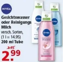 Multi Markt NIVEA Gesichtswasser oder Reinigungs Milch Angebot