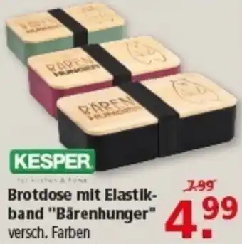 Multi Markt Kesper Brotdose mit Elastikband "Barenhunger" Angebot