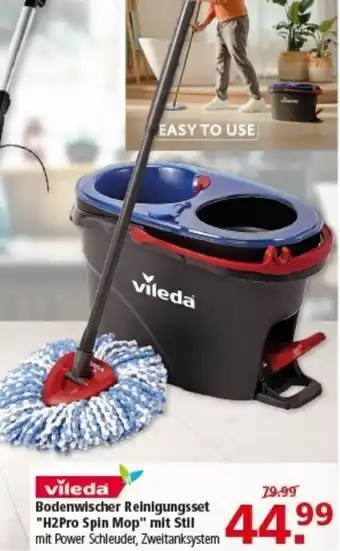 Multi Markt Vileda Bodenwischer Reinigungsset "H2Pro Spin Mop" mit Stil Angebot