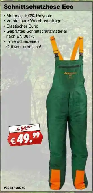 Stabilo Fachmarkt Schnittschutzhose Eco Angebot