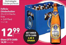 CITTI Markt Hofbräu Oktoberfestbier Angebot