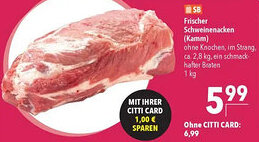 CITTI Markt Frischer Schweinenacken (Kamm) Angebot
