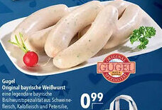CITTI Markt Gugel Original bayrische Weißwurst Angebot