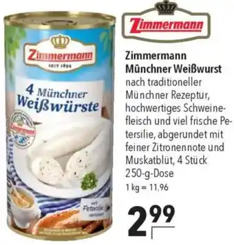 CITTI Markt Zimmermann Münchner Weißwurst Angebot