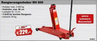 Stabilo Fachmarkt Rangierwagenheber RH 800 Angebot