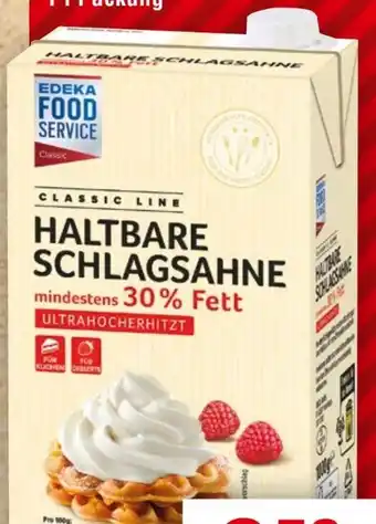 Handelshof Edeka Foodservice Haltbare Schlagsahne Angebot