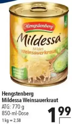 CITTI Markt Hengstenberg Mildessa Weinsauerkraut Angebot