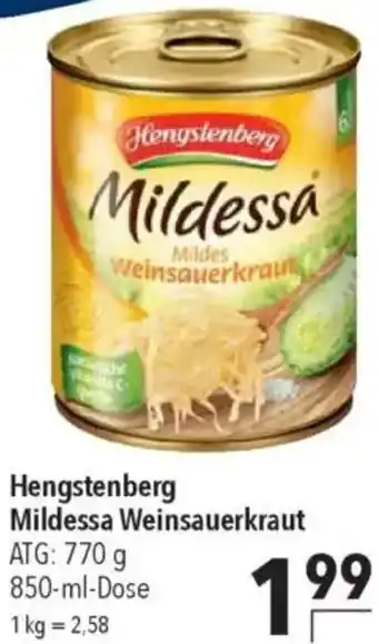 CITTI Markt Hengstenberg Mildessa Weinsauerkraut Angebot