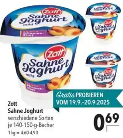 CITTI Markt Zott Sahne Joghurt Angebot