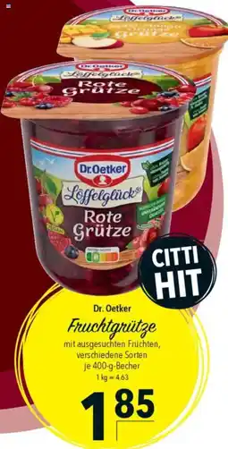 CITTI Markt Dr. Oetker Fruchtgrütze Angebot