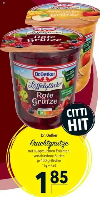 CITTI Markt Dr. Oetker Fruchtgrütze Angebot