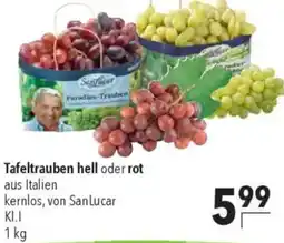 CITTI Markt SanLucar Tafeltrauben hell oder rot Angebot