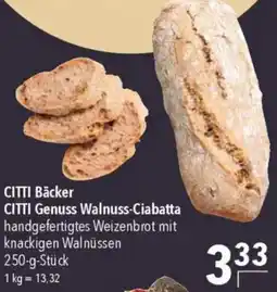 CITTI Markt CITTI Bäcker CITTI Genuss Walnuss-Ciabatta Angebot