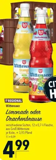 CITTI Markt Wittenseer Limonade oder Drachenbrause Angebot