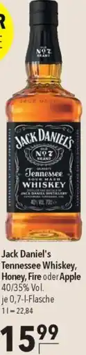 CITTI Markt Jack Daniel's Tennessee Whiskey, Honey, Fire oder Apple Angebot