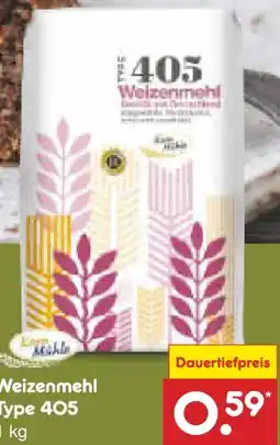Netto Marken-Discount Korn Mühle Weizenmehl Type 405 Angebot