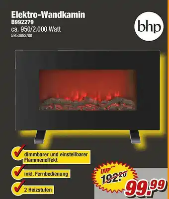 Poco Bhp Elektro-wandkamin B992279 Angebot