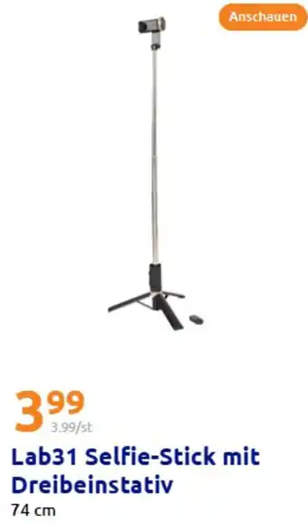 Action Lab31 Selfie-Stick mit Dreibeinstativ Angebot