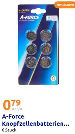 Action A-Force Knopfzellenbatterien Angebot