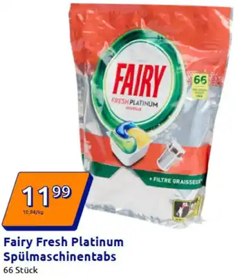 Action Fairy Fresh Platinum Spülmaschinentabs Angebot